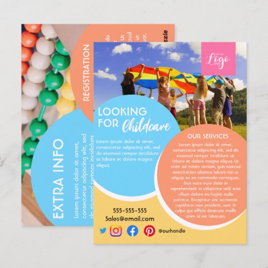 na de kinderopvang van de babysitter overdag briefkaart (Voorkant / Achterkant)