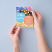 na de kinderopvang van de babysitter overdag flyer (Hand)