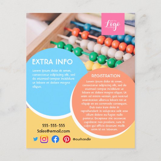 na de kinderopvang van de babysitter overdag flyer (Achterkant)