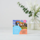 na de kinderopvang van de babysitter overdag vierkante visitekaartje (Staand voorkant)