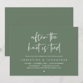 Na de knoop, Elopement Post bruiloft Brunch Kaart (Voorkant / Achterkant)