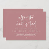 Na de knoop, Elopement Post bruiloft Brunch Kaart (Voorkant / Achterkant)