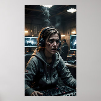 Na de laatste ronde Gewonde gamer poster