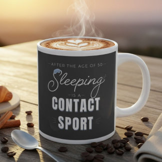 Na de leeftijd van 50 is slapen een contactsport grote koffiekop