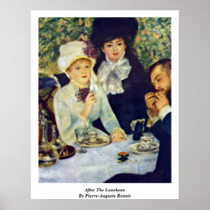 Na de lunch van Pierre-Auguste Renoir Poster