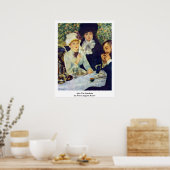 Na de lunch van Pierre-Auguste Renoir Poster (Keuken)