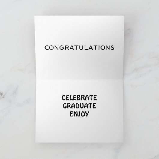 "NA DE MAART VAN HET AFSTUDEREN" ZEGGEN ELEPHANTS KAART (Binnen)