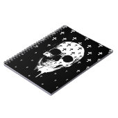 Na de markt, gothische schedel met kruisen notitieboek (Linkerzijde)