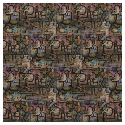 Na de overstromingen door Paul Klee Stof (Swatch)