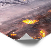 Na de Prairiebrand, Flint Hills, Kansas Poster (Hoek)