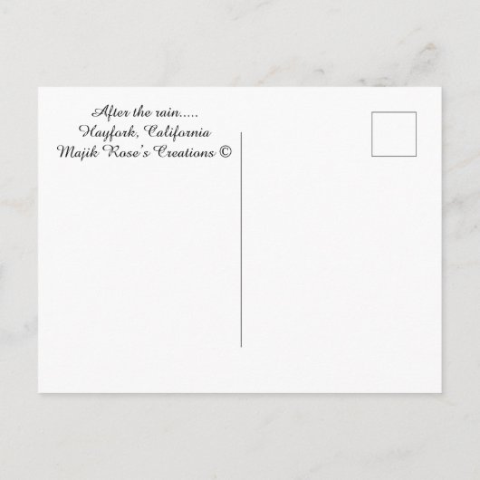 Na de regen..... briefkaart (Achterkant)
