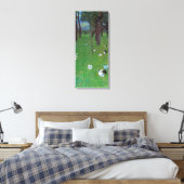 Na de regen, de tuinkippen door Gustav Klimt Canvas Afdruk (Insitu (Slaapkamer))