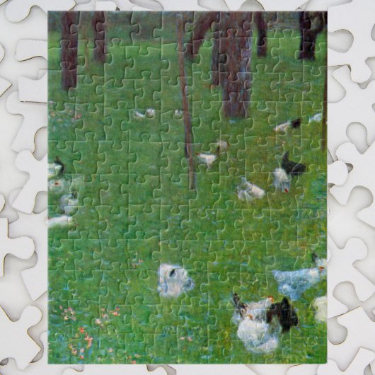 Na de regen, de tuinkippen door Gustav Klimt Legpuzzel