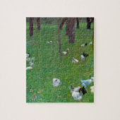 Na de regen, de tuinkippen door Gustav Klimt Legpuzzel (Verticaal)
