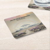 Na de regen (Japanse landschapskunst) Kartonnen Onderzetters (Schuin)