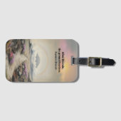 Na de regen (Japanse Waterverf landschapskunst) Bagagelabel (Voorkant (horizontaal))