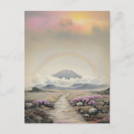 Na de regen (Japanse Waterverf landschapskunst) Briefkaart (Voorkant)