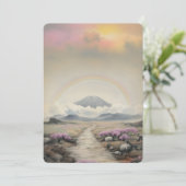 Na de regen (Japanse Waterverf landschapskunst) Feestdagenkaart (Staand voorkant)