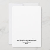 Na de regen (Japanse Waterverf landschapskunst) Feestdagenkaart (Achterkant)