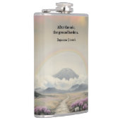 Na de regen (Japanse Waterverf landschapskunst) Heupfles (Rechts)