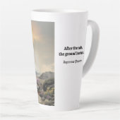 Na de regen (Japanse Waterverf landschapskunst) Latte Mok (Rechterhoek)