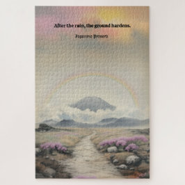 Na de regen (Japanse Waterverf landschapskunst) Legpuzzel
