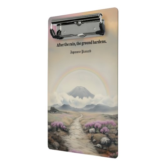 Na de regen (Japanse Waterverf landschapskunst) Mini Klembord (Angled2)
