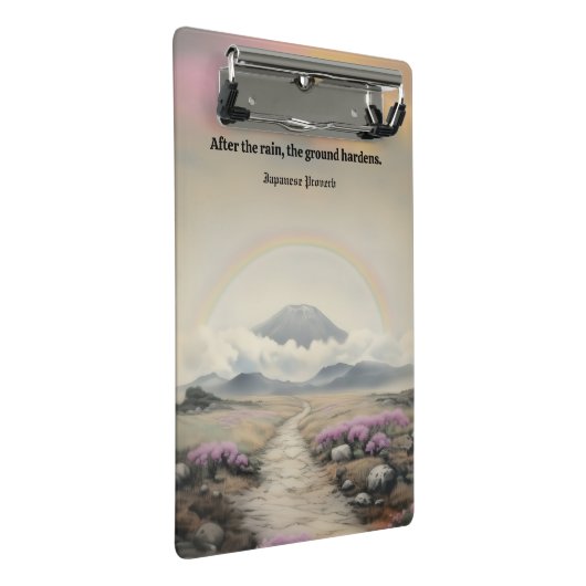 Na de regen (Japanse Waterverf landschapskunst) Mini Klembord (Schuin)