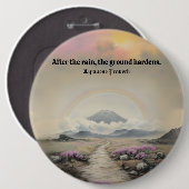 Na de regen (Japanse Waterverf landschapskunst) Ronde Button 6,0 Cm (Voorkant /achterkant)