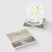 Na de regen (Japanse Waterverf landschapskunst) Stenen Onderzetter (Zijkant)