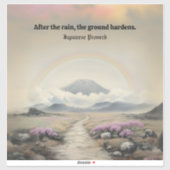 Na de regen (Japanse Waterverf landschapskunst) Sticker (Vel)