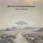 Na de regen (Japanse Waterverf landschapskunst) Sticker (Voorkant)