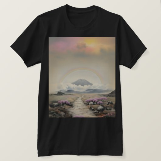 Na de regen (Japanse Waterverf landschapskunst) T-shirt (Design voorkant)