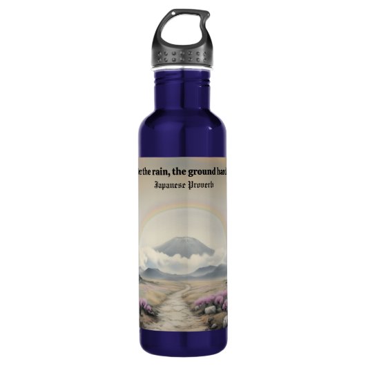 Na de regen (Japanse Waterverf landschapskunst) Waterfles (Voorkant)