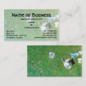 Na de regen, tuin met kippen van Klimt Visitekaartje (Voorkant / Achterkant)