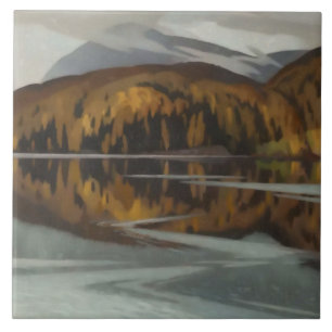 Na de regenLandschapsschilderij door A J Casson Tegeltje