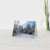 Na de sneeuwstorm is het kerst gevouwen Wenskaart Kaart (Voorkant)