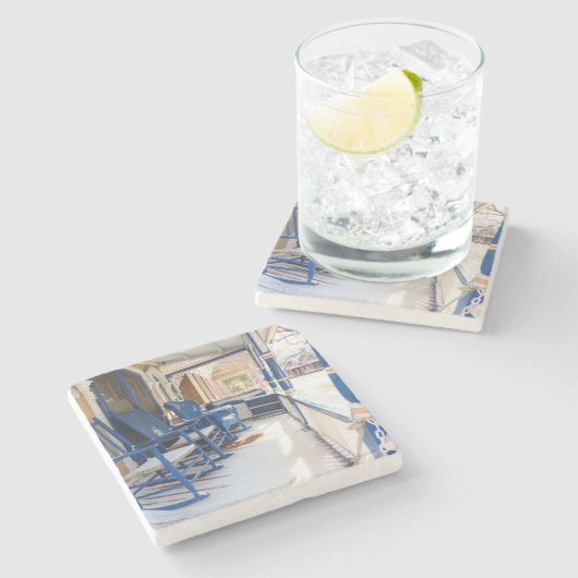 Na de sneeuwval - Martha's wijntuin Stenen Onderzetter (Zijkant)