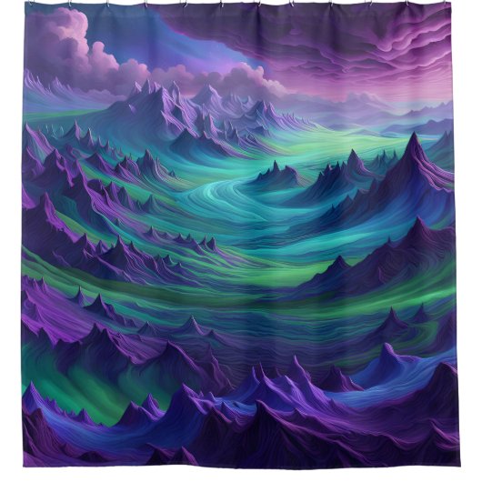 Na de storm blijft kleur over – Abstract Douchegordijn (Voorkant)