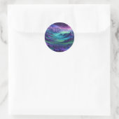 Na de storm blijft kleur over – Abstract Ronde Sticker (Tas)