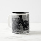 Na de strijd om zeven pijnbomen tweekleurige koffiemok (Voorkant links)