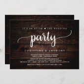 Na de trouwerij, Rustieke 'Elopement' Trouwerij Kaart (Voorkant / Achterkant)