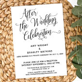 Na de Trouwfeest Elegant Script Kaart