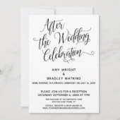 Na de Trouwfeest Elegant Script Kaart (Voorkant)