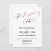 Na de Trouwfeest Glad Goud Elegant Kaart (Voorkant / Achterkant)