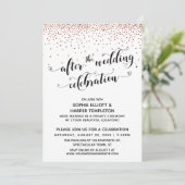 Na de Trouwfeest Koperen Confetti Kaart (Staand voorkant)