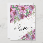 Na de Trouwfeest Wildflower Confetti Kaart (Achterkant)