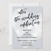 Na de Trouwfeest Witte Hart op Grijs Kaart (Voorkant)