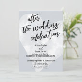 Na de Trouwfeest Witte Hart op Grijs Kaart (Staand voorkant)