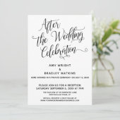 Na de Trouwviering Elegant Lettertype Kaart (Staand voorkant)